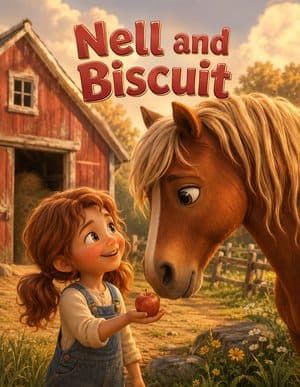 Nell and Biscuit personalized horse storybook cover