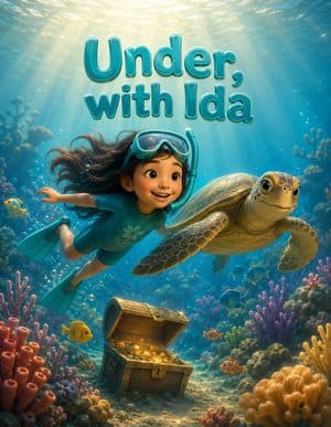 Under, with Ida personalized undersea storybook cover
